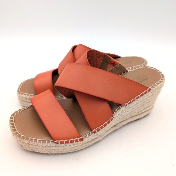 Nordstrom Rack Cressida Platform Wedge Espadrille Sandal Red Size US8.5M - Picture 1 of 11